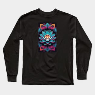 Mandala lotus flower Long Sleeve T-Shirt